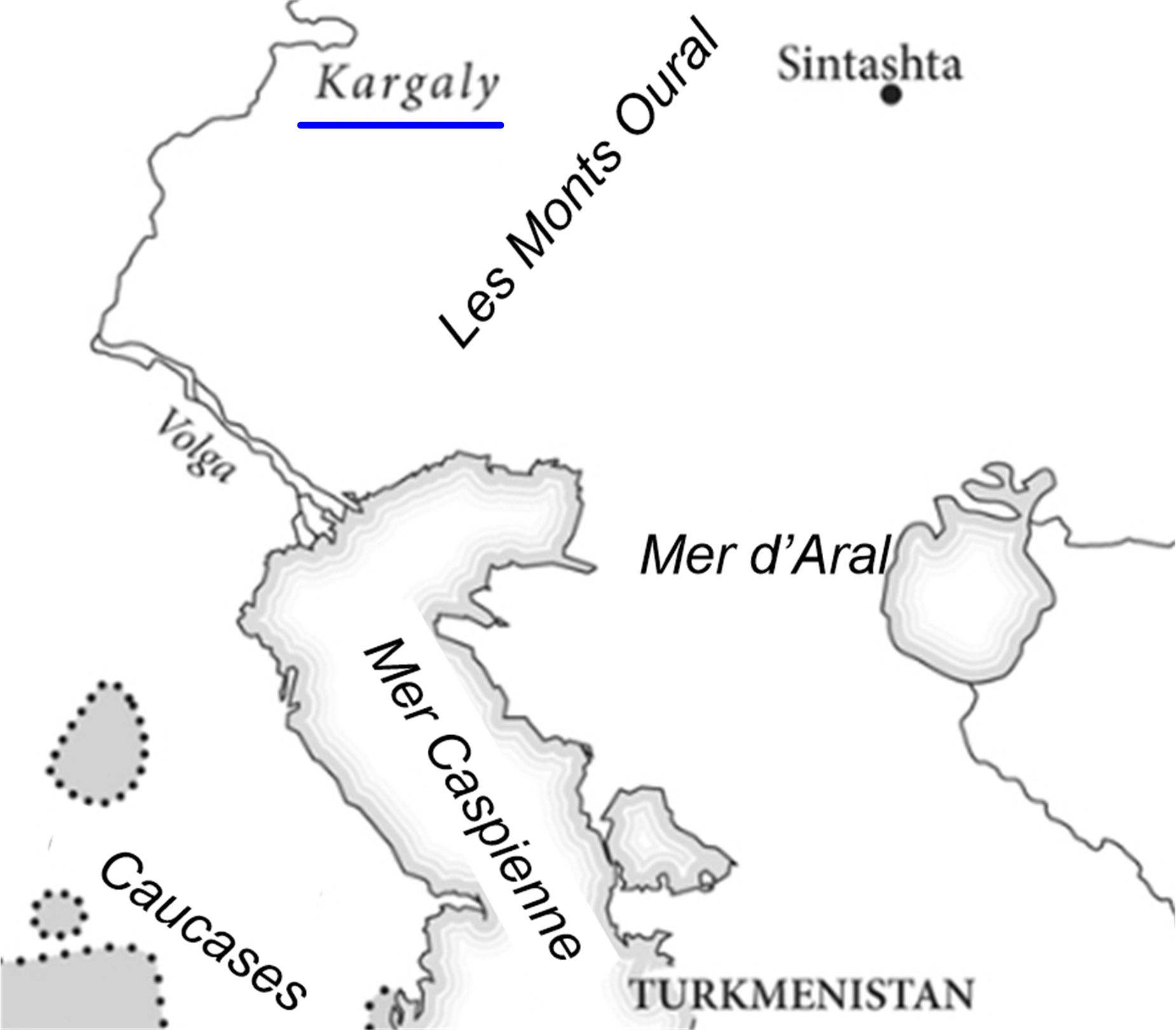 Carte des monts Oural